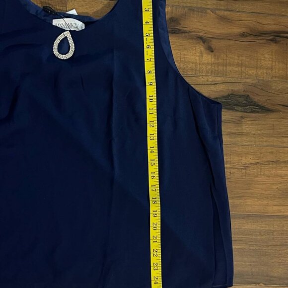 SOLD          Hanna Nikole Plus Size Mother of the Bride Navy Pant Suit Size 22W - Picture 9 of 16